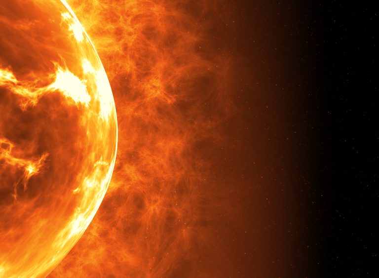 Sun,Surface,With,Solar,Flares.,Abstract,Scientific,Background.,3d,Illustration